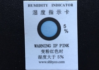 High Accurately Humidity Indicator Card , Electronic RH5% Humidity Absorbing Products